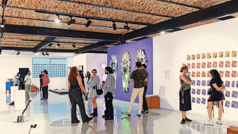 Visitors to the fourth edition of Estación Material during Guadalajara Art Week Photo by Ana Karen Morales for Narrativo. Courtesy of Material.
