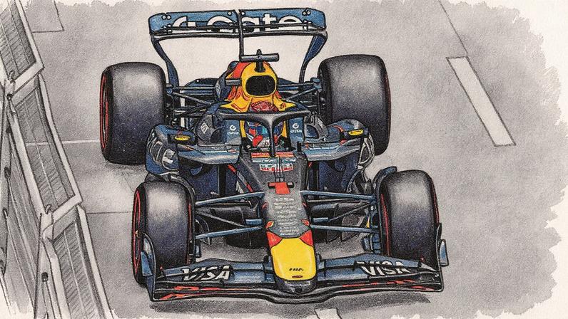 Max Verstappen, da Red Bull, na classificação para o GP do Azerbaijão, no circuito de Baku (Foto: Alexander Nemenov / AFP)