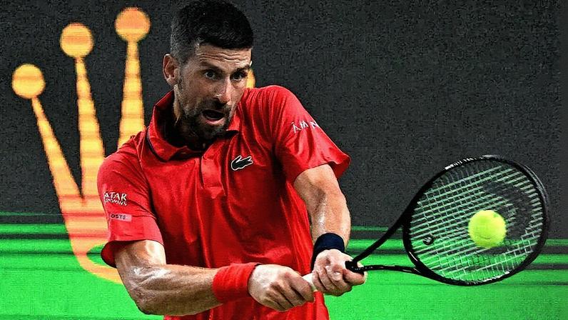 O sérvio Novak Djokovic na vitória sobre o croata Marin Cilic em Xangai (Foto: Jade GAO / AFP)