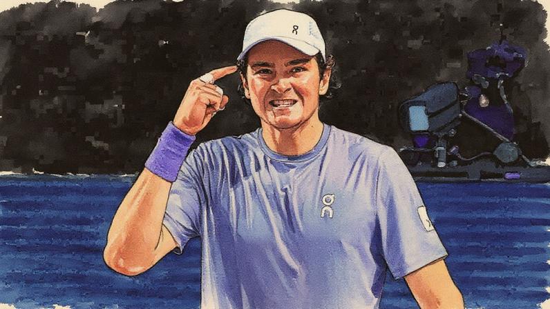 João Fonseca enfrenta Shapavalov no ATP da Basiléia (Foto: Fabrice COFFRINI / AFP)