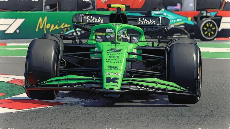 Gabriel Bortoleto, Sauber, no treino livre do GP do México de F1 (Foto: Alfredo ESTRELLA / AFP)