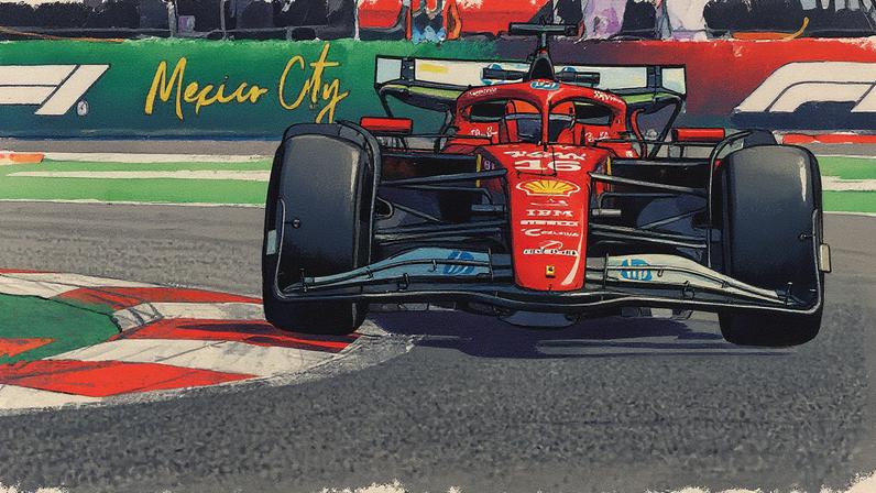 Charles Leclerc, Ferrari, no treino livre do GP do México de F1 (Foto: Alfredo ESTRELLA / AFP)