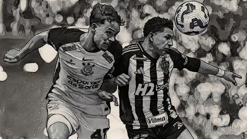 Atlético e Corinthians em jogo pelo Brasileirao (Foto: Fernando Moreno/AGIF)