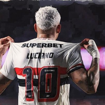 Árbitro reclama de Luciano durante São Paulo x Palmeiras