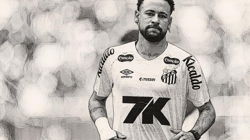 Neymar antes de Atlético-MG x Santos (Foto: Gilson Lobo/AGIF)