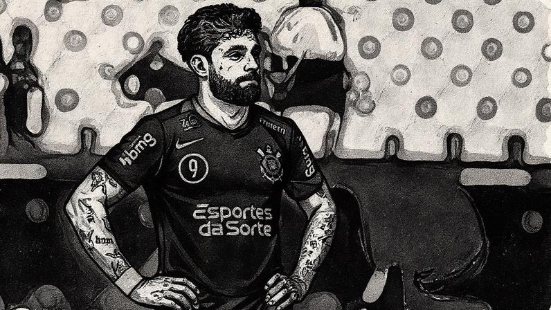 Jogador ficou emotivo durante a derrota do Corinthians para o Flamengo (Foto: Joisel Amaral/AGIF)