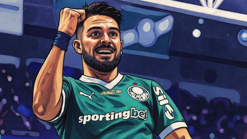 Flaco López em ação pelo Palmeiras (Foto: Marcello Zambrana/AGIF)