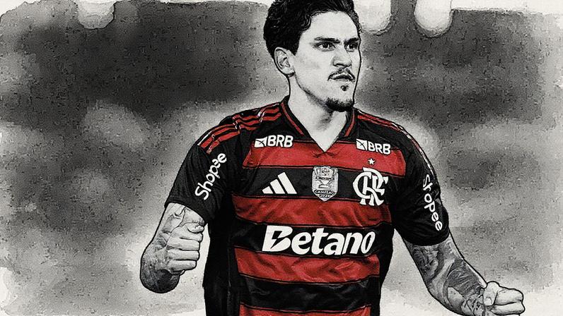 Pedro comemora gol do Flamengo contra o Botafogo (Foto: Jorge Rodrigues/AGIF)