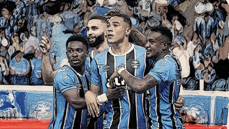 Carlos Vinícius abriu o placar para o Grêmio (Foto: Maxi Franzoi/AGIF)