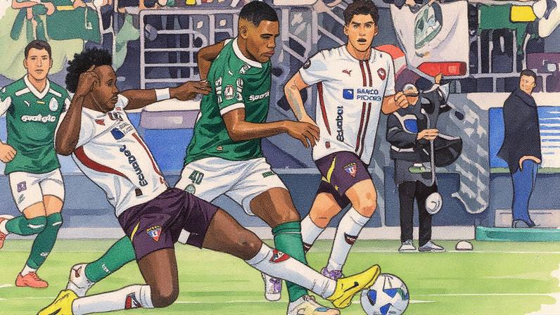 Allan durante vitória do Palmeiras sobre a LDU pela Libertadores (Foto: Nelson Almeida/ AFP)