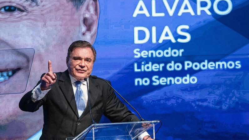 Ex-senador Alvaro Dias deve disputar eleições de 2026 por um novo partido. (Foto: Danilo Martins/Divulgação Podemos)