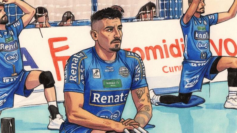 Argentino Bruno Lima no Vôlei Renata Campinas (Foto: Acervo Vôlei Renata)