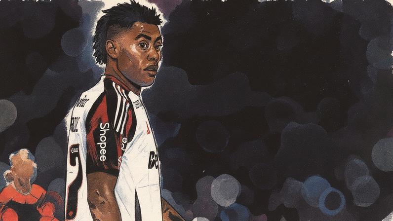 Bruno Henrique durante jogo contra o Corinthians pelo Brasileirão (Foto: Ettore Chiereguini/AGIF)