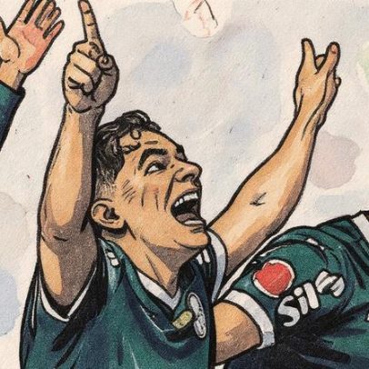 Bruno Rodrigues marca após dois anos e celebra com o elenco do Palmeiras