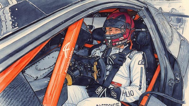 Helio Castroneves em seu carro nos boxes do Velocitta (Foto: Stock Car/Vicar)