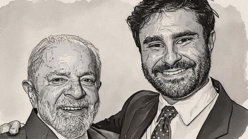 Lula e Pedro Rousseff, sobrinho da ex-presidente Dilma Rousseff (PT). (Foto: Ricardo Stuckert/Presidência da República)