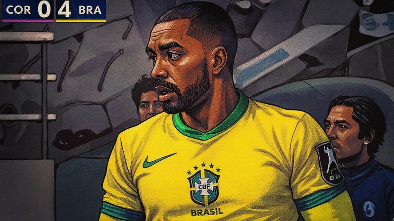 Paulo Henrique em sua estreia pela Seleção (Foto: Reprodução/X)