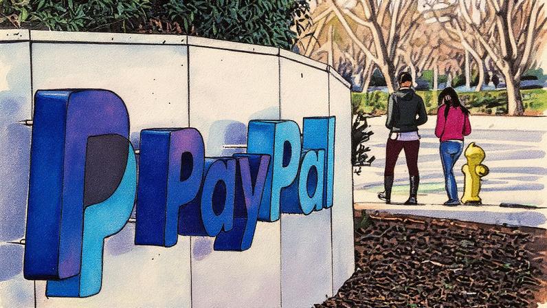 PayPal compra fatia do Carlyle na Shopware e assume 41% da plataforma, dizem fontes | A participação do PayPal na Shopware aumentará de cerca de 11% para 41% com o negócio (Foto: David Paul Morris/Bloomberg)
