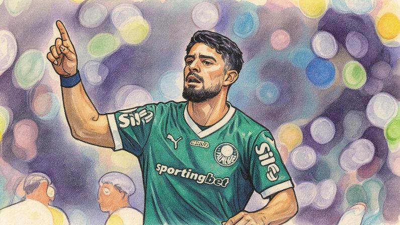 Flaco López comemora gol em Palmeiras x Vasco • JHONY INACIO/ENQUADRAR/ESTADÃO CONTEÚDO