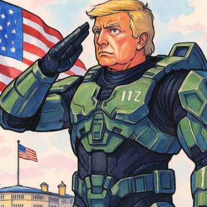 Trump faz pausa para postar meme de Halo