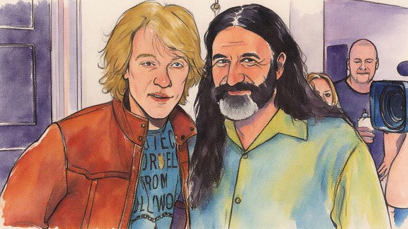 Pierre Robert and Jon Bon Jovi in 2005. Robert, a beloved Philadelphia DJ, died this week at 70.