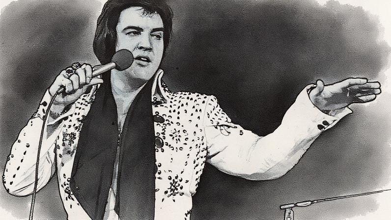 Elvis in the 1970 film 'Elvis: That's the Way It Is.'