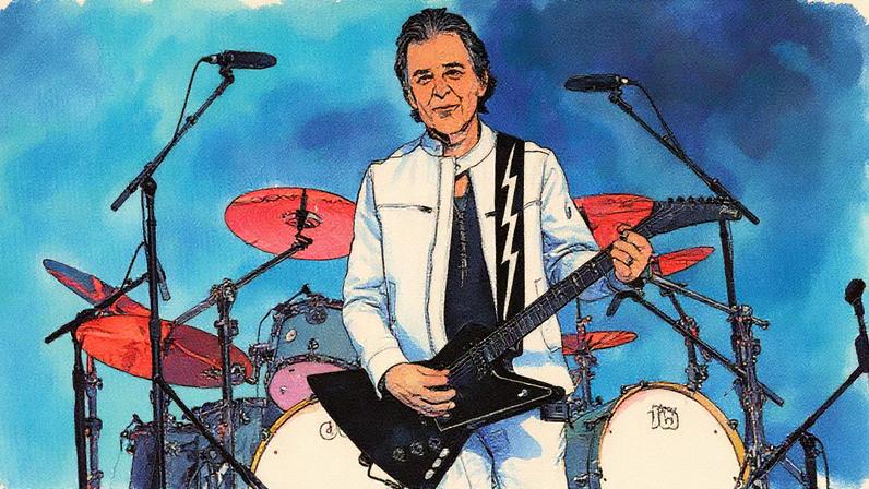 Jonathan Cain performing with Journey in 2021.