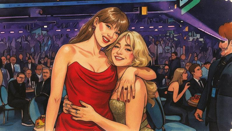Taylor Swift and Sabrina Carpenter attend the 67th annual Grammy Awards. Johnny Nunez/Getty Images for The Recording Academy