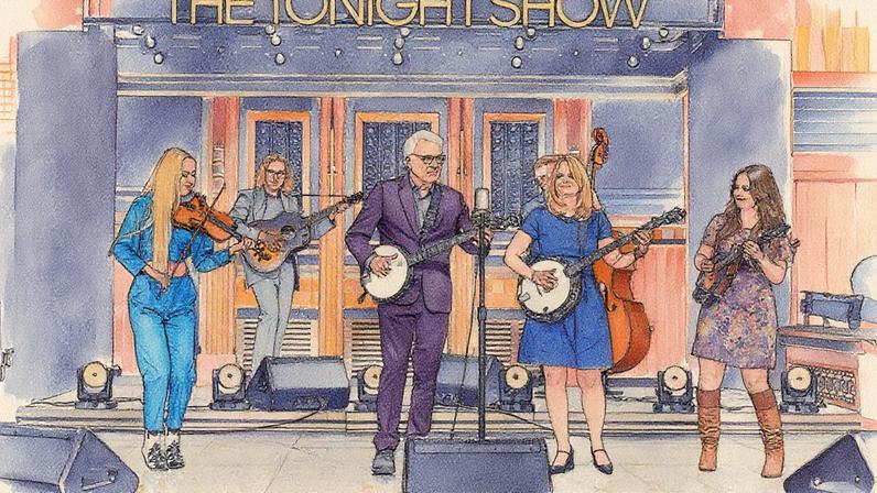 Steve Martin and Alison Brown perform on 'The Tonight Show'