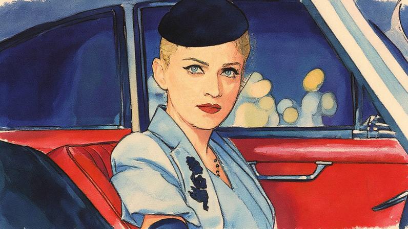 Madonna during the video shoot for her single Take a Bow, 1994.