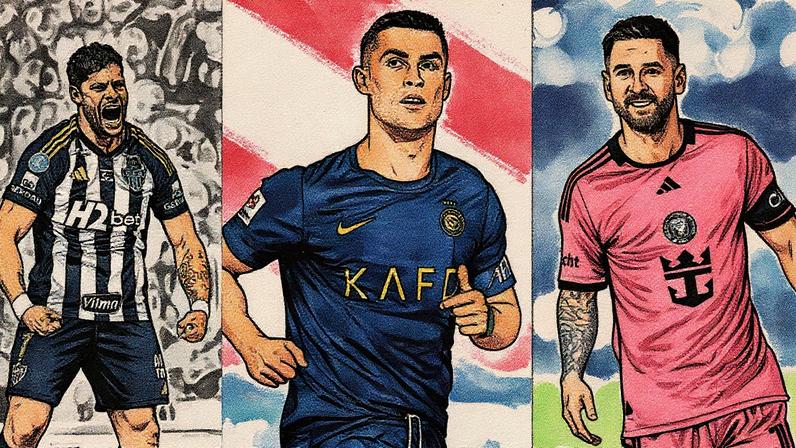 Hulk, Cristiano Ronaldo e Messi (Lance!)