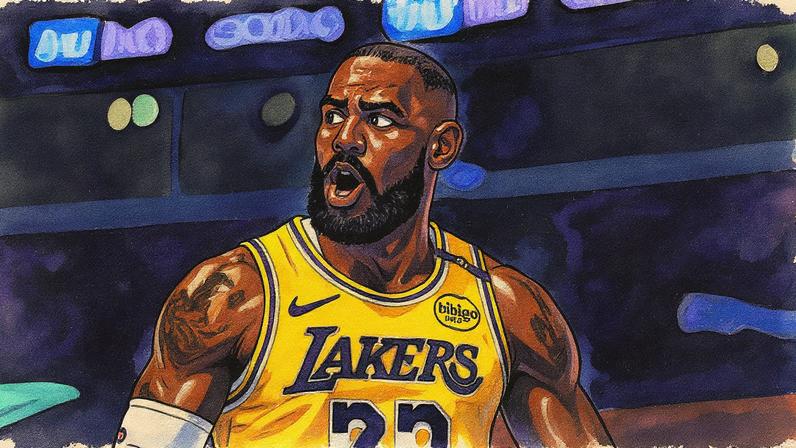 LeBron James em ação pelo Los Angeles Lakers (Foto: Jessie Alcheh/NBAE via Getty Images/AFP)