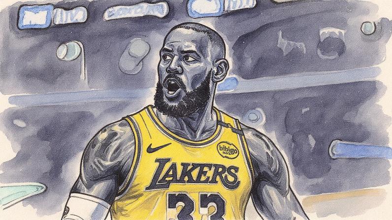 LeBron James em ação pelo Los Angeles Lakers (Foto: Jessie Alcheh/NBAE via Getty Images/AFP)