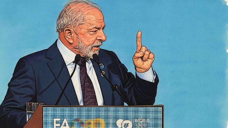 O presidente Lula em evento da FAO, em Roma, na Itália. Foto: Andreas Solaro/AFP