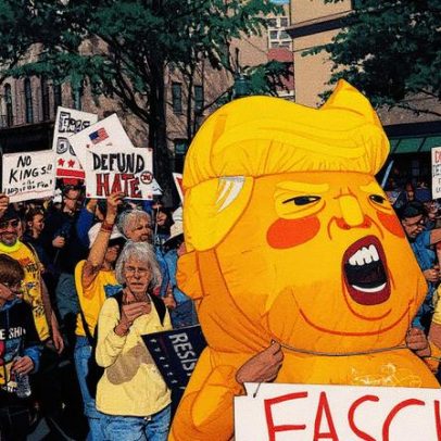 Centenas de milhares protestam nos Estados Unidos contra a deriva autoritária de Trump