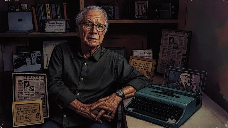 Orgulho. “O Estado não cumpriu a decisão”, diz Moraes. Ele ainda conserva a Olivetti em que datilografou a sentença e guarda recortes de jornais da época – Imagem: Luca Meola/CartaCapital