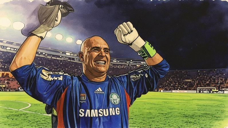 Marcos e Endrick representam duas eras de ouro da base palmeirense — o ídolo eterno e a nova joia mundial. (Fabio Menotti/Ag. Palmeiras)