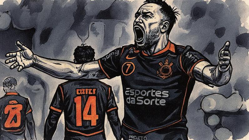 Maycon comemora gol marcado pelo Corinthians (Foto: Joisel Amaral/AGIF)