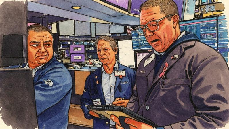 Operadores na bolsa de Nova York