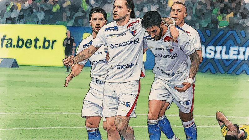 Matheus Pereira, do Fortaleza, em jogo contra o Bahia (Foto: Mateus Lotif/Fortaleza EC)