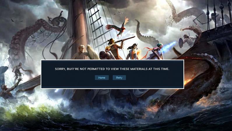 Art shows a ship with a missing store page over top.