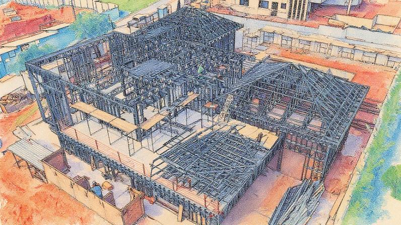 Como esta empresa espera faturar R$ 1 bi até 2027 com casas de luxo e outros projetos em steel frame | Obra em casa com estrutura de aço - steel frame - da Espaço Smart: aposta em método de construção mais ágil e com custos previsíveis (Foto: Espaço Smart/Divulgação) (Espaço Smart)