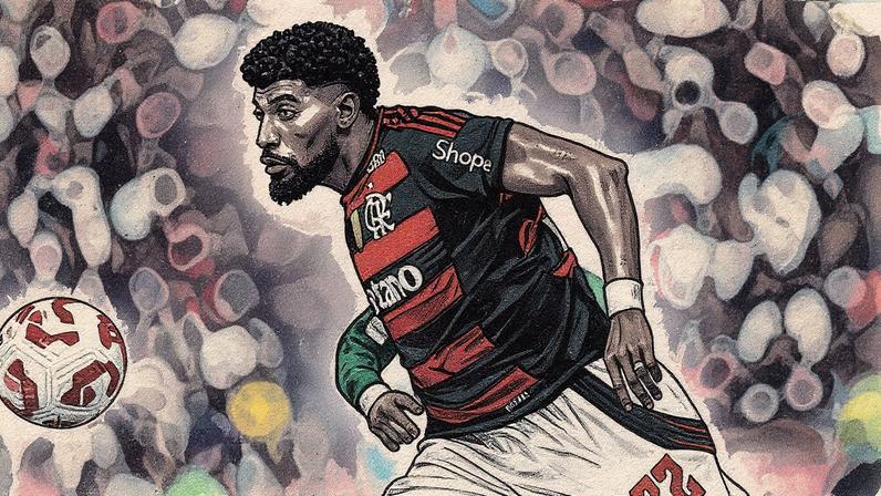 Emerson Royal disputa a bola durante Flamengo x Palmeiras (Foto: Thiago Ribeiro/AGIF)