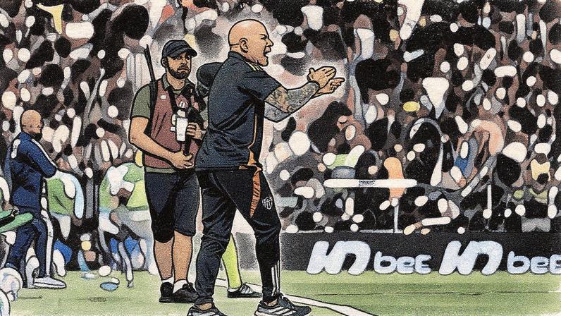 Sampaoli em clássico contra o Cruzeiro (Foto: Pedro Souza / Atlético)
