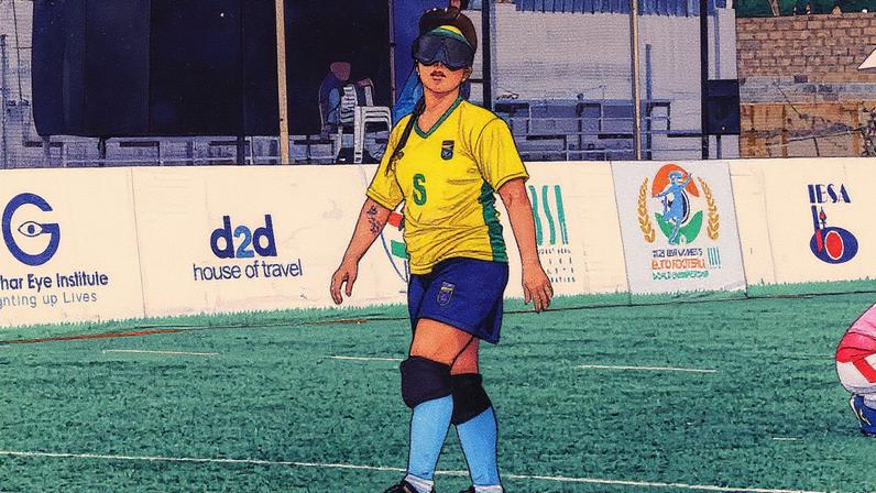 Seleção feminina de futebol de cegos cai pra Argentina na Copa do Mundo 2025 (Foto: Renan Cacioli/ CBDV)
