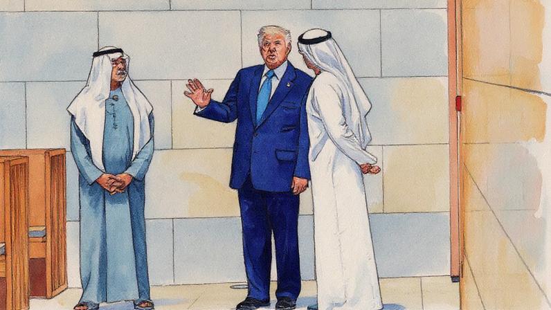 Trump visita a Casa da Família Abraâmica em Abu Dhabi em maio de 2025