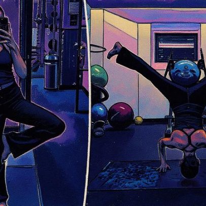 Coleção Spacedye da Beyond Yoga conquista fãs com legging e top de treino