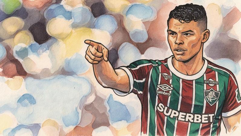 Thiago Silva em ação em Fluminense x Internacional (Foto: Jorge Rodrigues/AGIF)