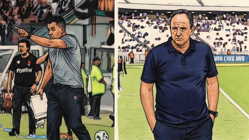 Jair Ventura e Rogério Ceni se enfrentam no Ba-Vi (Fotos: Victor Ferreira / EC Vitória e Baggio Rodrigues/AGIF)