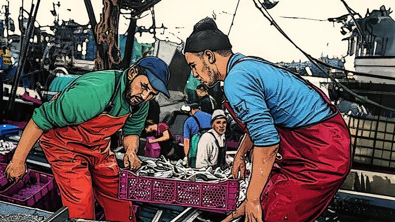 Pescadores en el puerto de Dajla, en el Sáhara Occidental. Mosa'ab Elshamy (AP)